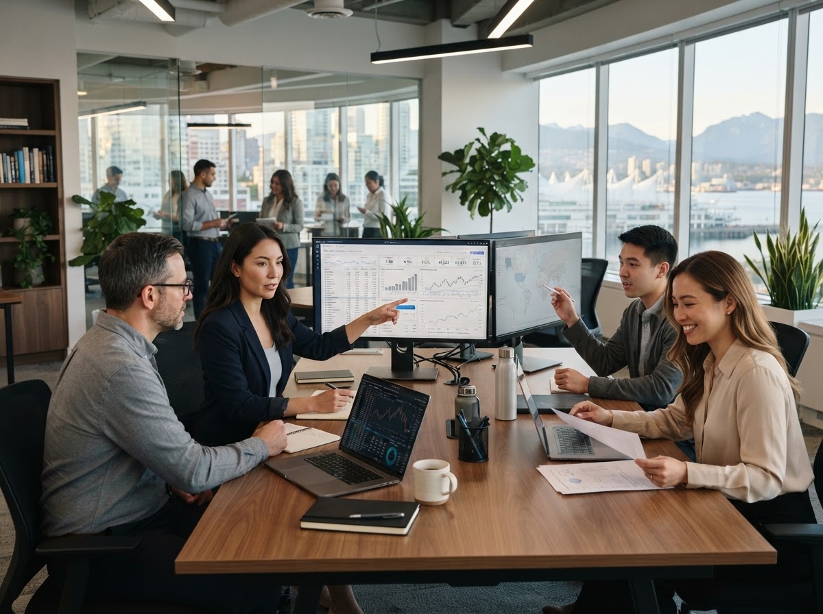 Edifice Gainlux Canada technical workspace illustrating systematic data review for portfolio risk analysis
